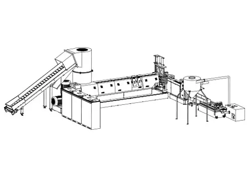 密實(shí)機喂料塑料造粒機